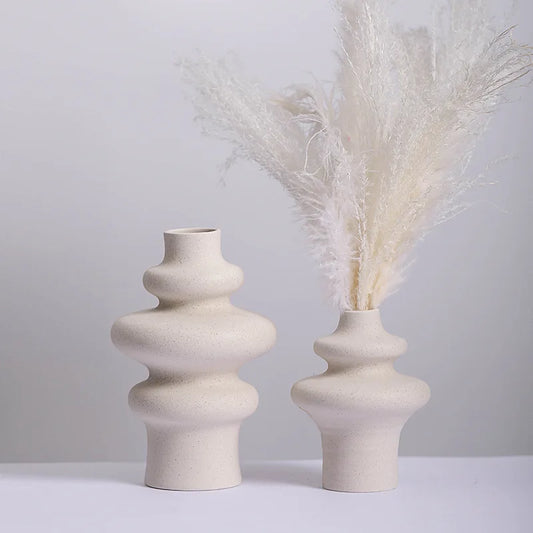 Keramische Vaas voor Droogbloemen & Pampasgras – Matte Design